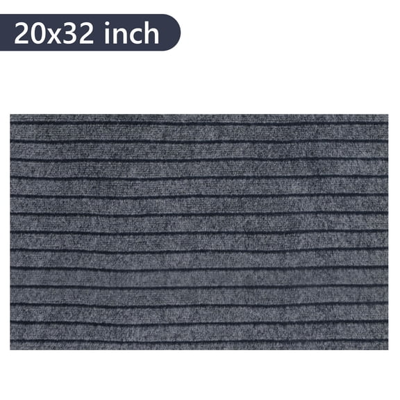Tripumer Front Doormat Entrance Shoe Mat 20 x 32 inch Door Mat Stain Resistant Low Profile Indoor Outdoor Mat for Entryway and Patio Gray