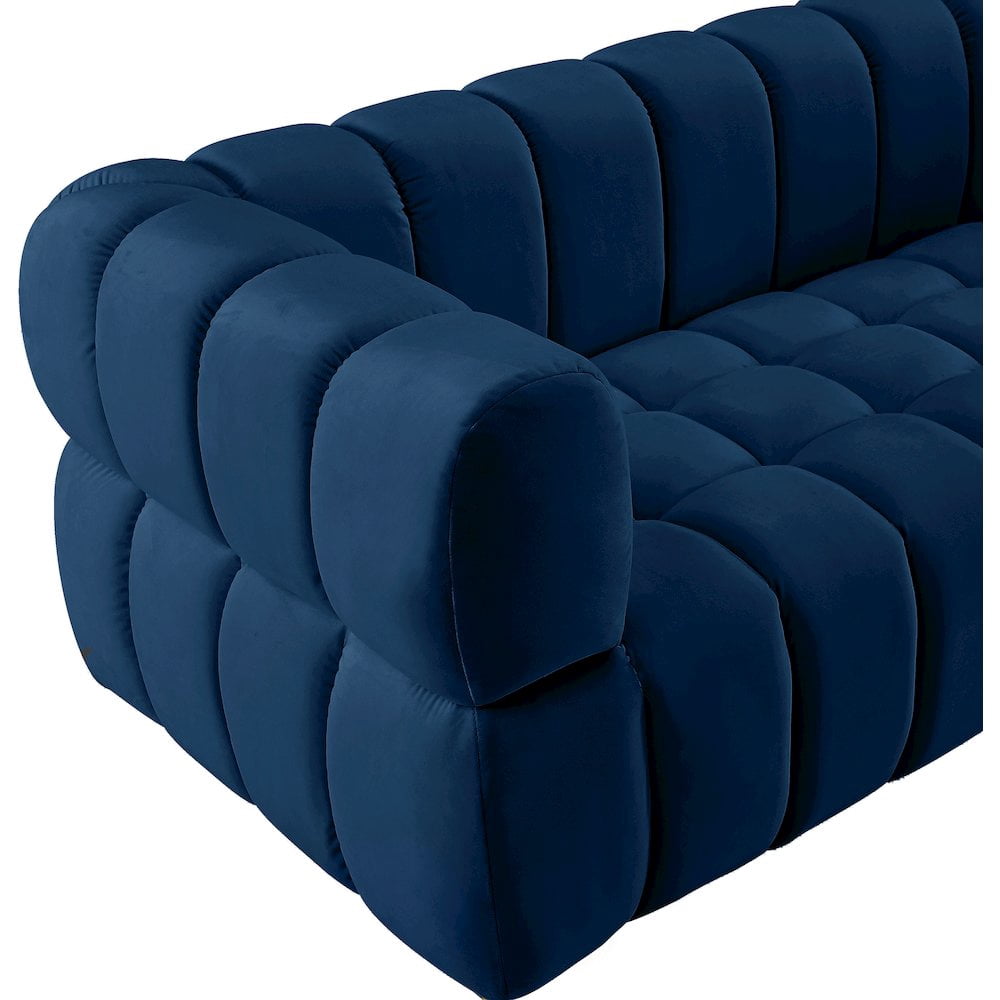 Meridian Furniture Gwen Navy Velvet Loveseat