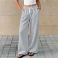 thumbnail image 3 of DJDLJWCJ Teen Girls Fleece Lined Sweatpants 5-15 Thickened Winter Warm Wide Leg Athletic Pants Elastic Waist Side Pocket Casual Pants Gray Size 9, 3 of 9