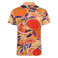 thumbnail image 5 of Fresh Citrus Orange Men Zipper T-shirt Summer Casual Short Sleeve T-shirt Top, 5 of 7
