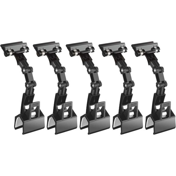 DEBGFS 5 Pack Adjustable Document Holder Flexible Rotatable Paper Holder for Typing Desktop Document Holder Paper Stand Copy Holder Clip for Computer Monitor Canvas Clamp (Black),none,none
