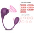 thumbnail image 2 of WAVE chupando burlas clítoris orgasmo saltando huevo tirador de guisantes saltando huevo doble cabeza chupando masaje vibrador Púrpura - Peashooter Sucker, 2 of 5