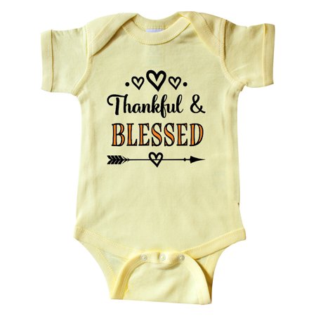 

Inktastic Thanksgiving Greeting Thankful Blessed Gift Baby Girl Bodysuit