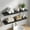 Black, variant on Topcobee Wall Mounted Wood Shelves for Kitchen, Bedroom, Bathroom, Hanging Shelf for Storage/Room Decor, Floating Shelves for Wall, Display Shelf for Living Room, White, 3Pcs