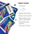 thumbnail image 5 of Lantern Press 1000 Piece Jigsaw Puzzle, Manasota Key, Florida, Turtle, Vivid, 5 of 5