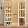 thumbnail image 3 of SINGOMON 8-Tier Vertical Shoe Rack, Space Saving Narrow Corner Storage Rack for Entry Closet, Bedroom, Garage - White, 3 of 10