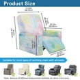 thumbnail image 6 of SCRAWLGOD Colorful Tie-Dye Print Recliner Chair Covers Stretch Slipcovers for Recliner 4-Piece Washable Recliner Protector 1 Seat Sofa Cover Furniture Protector with Pocket, 6 of 7