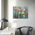 thumbnail image 3 of JRXY  Canvas Print Pictures Wall Art Painting Bougainvillea Flowers Blooming in The Foreground Contrasted with Thorn Framed &amp; Stretched Posters Ready to Hang Home Decor Artworks 20x16in, 3 of 4