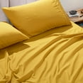 thumbnail image 2 of ESCA Turmeric Bed Sheets Set - OEKO-TEX Certified, 4-Piece Set (Flat Sheet, Fitted Sheet, Pillowcases) Twin Size, 2 of 6