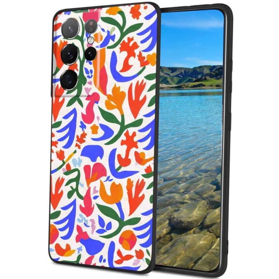 Matisse-style-Abstract-Art Phone Case, Degined for Samsung Galaxy S21 Ultra Case Men Women, Flexible Silicone Shockproof Case for Samsung Galaxy S21 Ultra