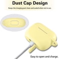 thumbnail image 3 of Airpods Pro Case - Shockproof Silicone Airpods Pro Case Protective Cover [Front-Led Visible] With Carabiner Compatible With Apple Airpods Pro 2019, Milk Yellow, 3 of 6