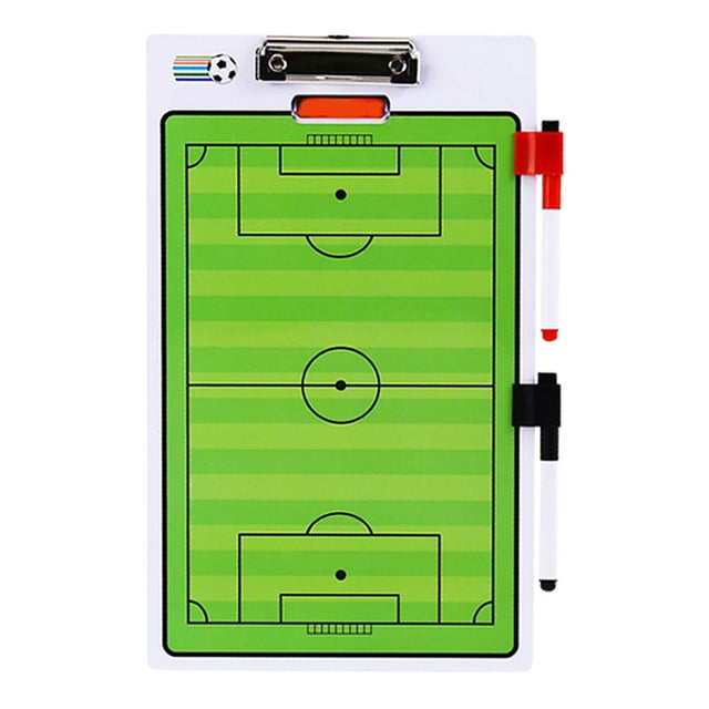 Tablero de entrenamiento de doble cara, portapapeles, portapapeles para entrenador, asistente de enseñanza, borrable con bolígrafo para desarrollo de Fútbol