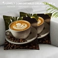 thumbnail image 3 of Chilfamy Coffee Beans Pillow Cases with Zipper Home Decor for Living Room Bedroom Bed Cushion High-Quality Throw Pillow Cover 1PC 20x20in, 3 of 5