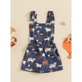 thumbnail image 2 of Bagilaanoe Toddler Baby Girl Summer Jumpsuit Shorts Sleeveless Print Romper Overalls 12M 18M 24M 3T 4T 5T 6T Kids Short Pants Summer Clothes, 2 of 7