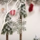thumbnail image 4 of Adornos navideños, adornos navideños, regalos navideños. Colgante de copo de nieve de metal para Navidad. Decoración para árbol de Navidad. Adornos navideños de copo de nieve con diamantes de imitació, 4 of 6