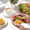 thumbnail image 4 of YANTONG 30 Pack Clear Plastic Bowls - Clear Disposable Bowls for Party with Gold Rim, 16-20oz Premium Hammered Bowls Disposable Heavy Duty, Plastic Salad Bowls for Milk Cereals, Snacks, Salads, 4 of 5