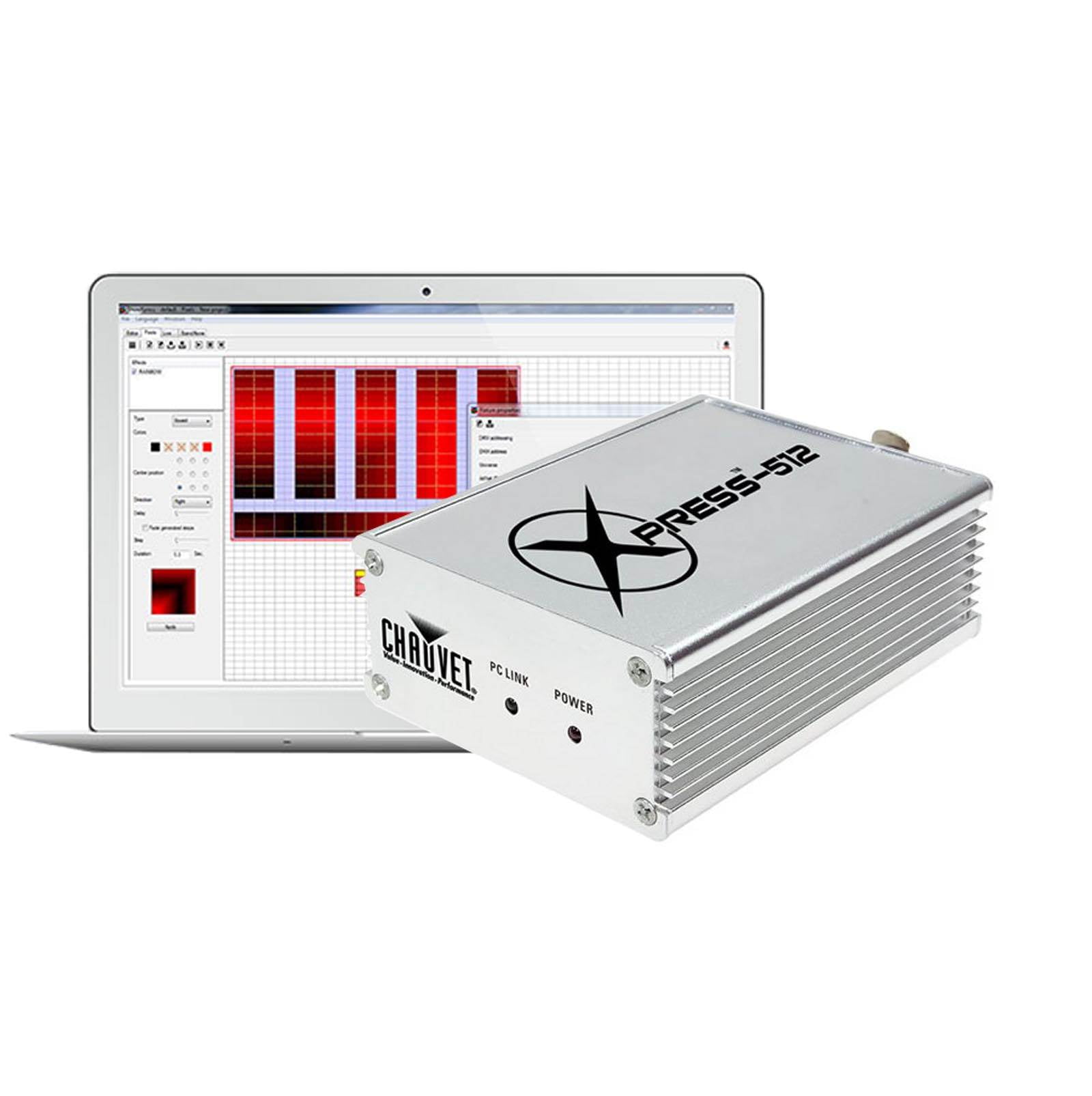 Chauvet Dj Xpress 512 Dmx Usb Multiple Interface Lighting Controller Software Walmart Com