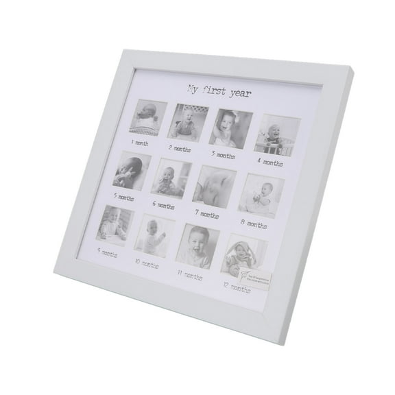 FitBest Baby First Year Photo Frame 12 Months Newborn Monthly Picture Frame for Baby Growth Record Baby Keepsake