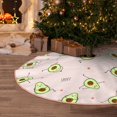 thumbnail image 4 of Salouo Avocado Doing Sport Yoga Christmas Tree Skirt 48" Farmhouse Christmas Decorations Snowman Xmas Tree Skirt Tree Mat for Holiday Party Decor, 4 of 8