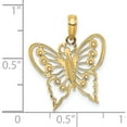 thumbnail image 3 of 14K Yellow Gold Cut-Out Butterfly Charm (21.2 X 19.3) Made In United States k6556, 3 of 5