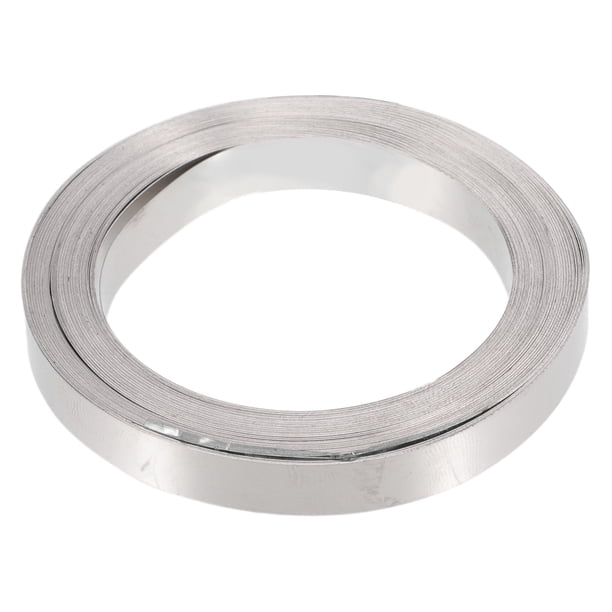 Unique Bargains Placa de cinta de tiras de níquel puro 99,6% para automóvil, 0,2x8 mm, 32,8 pies para soldadura de batería de litio 18650