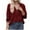 Burgundy, variant on IROINNID Savings Women's Long Sleeve V-Neck Shirts Cotton Shirts for Women Leisure Solid V-Neck Button Long Sleeved Hoodie Top,Pink