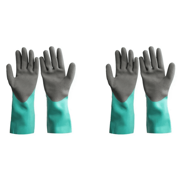 4X Guantes de Trabajo de Seguridad Resistentes Reutilizables, Guantes de Goma Resistentes Al Desgaste, Antideslizantes y Anticorte de ProteccióN Laboral