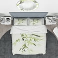 thumbnail image 3 of Designart 'Simplist Bamboo Leaves I' Cottage Bedding Set - Duvet Cover & Shams, 3 of 4