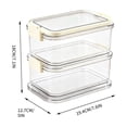 thumbnail image 3 of EGNMCR Insulated Leakproof Cooler Container With Handle Stackable Refrigerator Organizer Bins For Outdoor Camping And Travel Handheld storage container, 3 of 9
