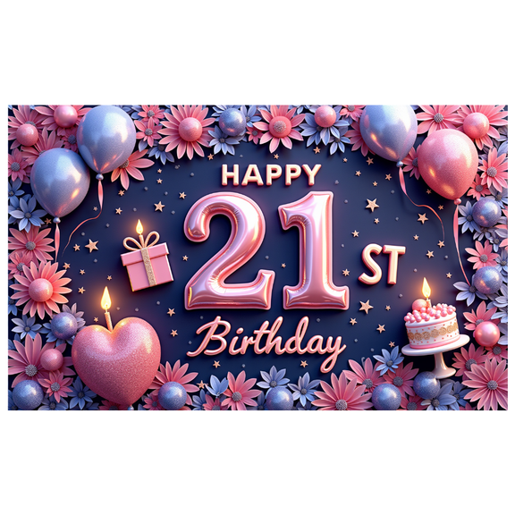 Yatrandify Pink Theme Happy Birthday Banner Balloon Decoration Birthday 21st Birthday Party for Birthday Celebration Indoor Party Decor
