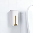 thumbnail image 2 of Wall-Mounted Plastic Bag Dispenser, No-Drill Kitchen Organizer for Recycling Grocery Bags, Compact Design, 2 of 9