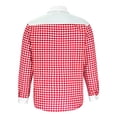thumbnail image 4 of Blusa y camisa de manga larga con cuello vuelto para hombre, blusa informal de moda con botones y retazos, blusa de manga larga con cuello vuelto, blusa de poliéster para hombre, 4 of 5