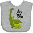 thumbnail image 3 of Inktastic I Love My Dad with Baby and Daddy Brontosauruses Boys or Girls Baby Bib, 3 of 4