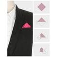 thumbnail image 3 of INSPIRE CHIC Men's Pocket Squares Solid Color Handkerchiefs Hot Pink One Size, 3 of 4