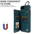 thumbnail image 3 of Nalacover for iPhone 8 Plus/7 Plus Wallet Case with Card Slots & Metal Finger Ring, Durable PU Leather Back Double Magnetic Botton Flip Kickstand Purse Shockproof Phone Case,Green, 3 of 10