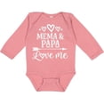 thumbnail image 3 of Inktastic Mema and Papa Love Me Boys or Girls Long Sleeve Baby Bodysuit, 3 of 5