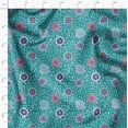 thumbnail image 3 of Soimoi Luxurious 58" Wide Green - Floral Printed, Cotton Jersey Fabric - Perfect Material For Clothing, Home Decor, Craft Projects, 1 Yard, 3 of 6
