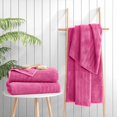 thumbnail image 6 of Casa Platino Bath Sheet 2 Pack - Luxurious Soft Bath Sheets, Quick Dry & Oversized Bath Towels, Ideal for a Touch of Elegance - Fuchsia, 6 of 7
