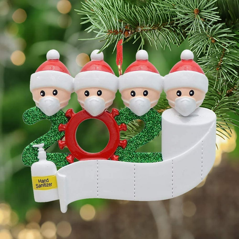 Personalized Quarantine Family 2020 Christmas Ornament Family Members