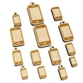 thumbnail image 1 of Mobile Tablet Phone Wood Mini Charms Shapes DIY Craft Jewelry - No Hole - 25mm (7pcs), 1 of 7