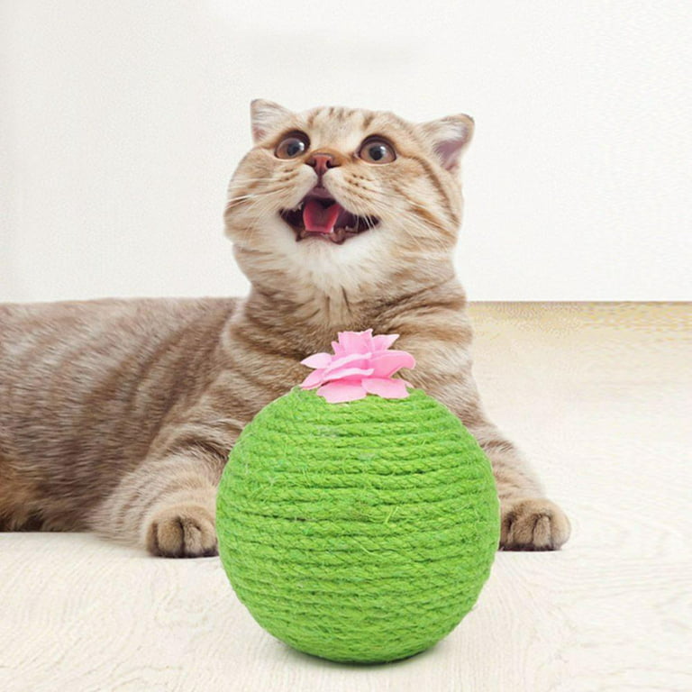 Cat Scratching Ball Toy Kitten Rope Ball Board Grinding Paws Toys