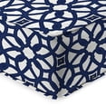 thumbnail image 4 of Jordan Manufacturing Sunbrella 46.5" x 24" Luxe Indigo Blue Geometric Rectangular Outdoor Deep Seat Chair Cushion Set with Welt, 4 of 11