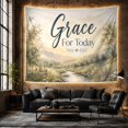 thumbnail image 6 of Grace for Today Above River Valley Meadows, Peaceful Illustration for Nature Lovers, Country Wall Art, New Home Gift, Tapestry Wall Hanging for Living Room and Bedroom, 6 of 7