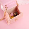 thumbnail image 5 of Bolso bandolera portátil con cadena y perlas de camelia de estilo fragante rosa, bolso de doble propósito para niños, bolso para niñas, monedero, 5 of 5