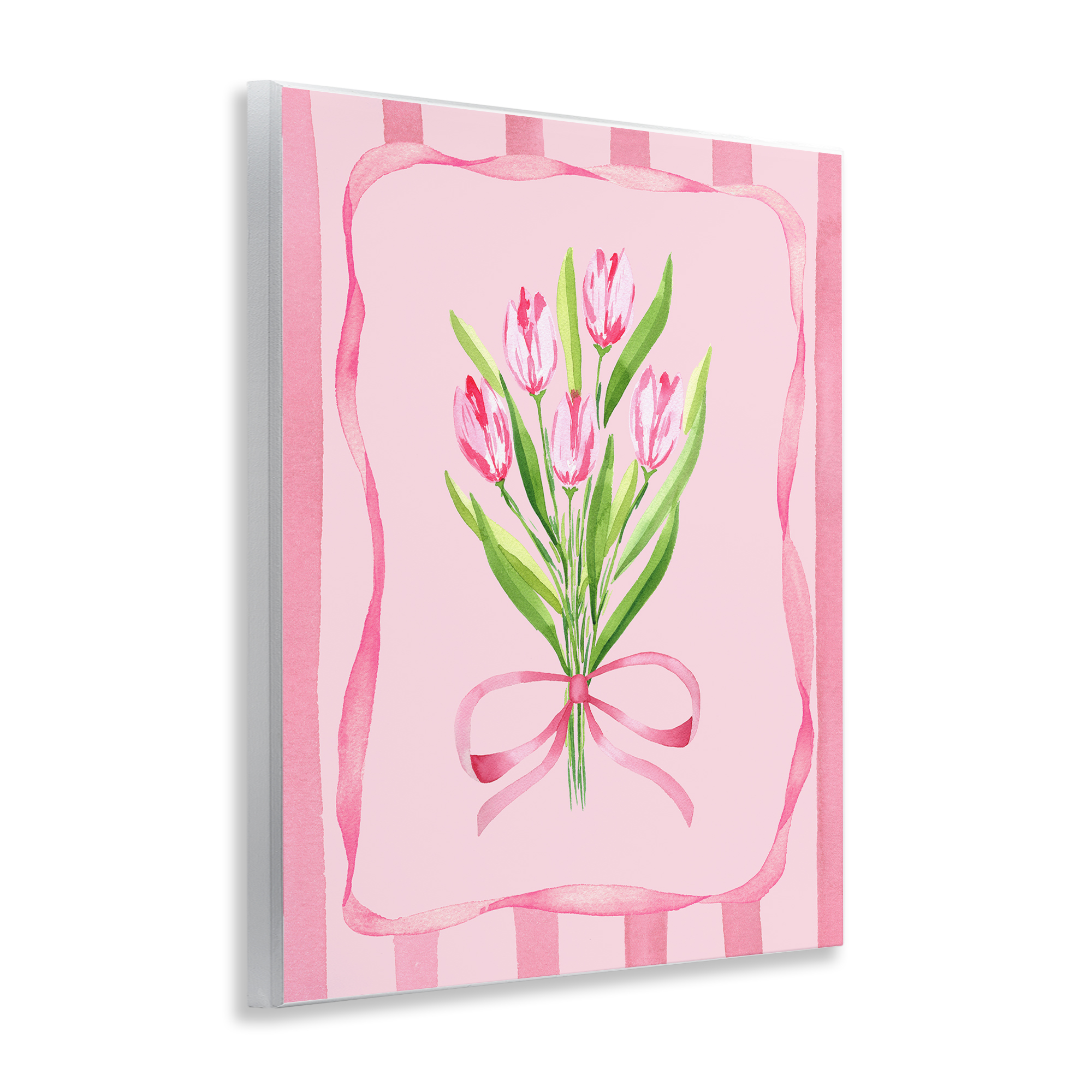 Pretty And Sweet Tulips Wall Plaque Art, design by Nina Jacobs