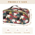 thumbnail image 4 of FORMRS Makeup Bag Travel Cosmetic Organizer for Women Fold Flat Zipper Pouch with Handle, Black Lucky Cat, 4 of 8