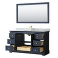 thumbnail image 3 of Wyndham Collection 60" Square Sink Wood Single Bathroom Vanity in Blue, 3 of 3