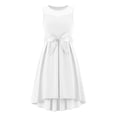 thumbnail image 6 of Mitankcoo Girls Satin Dresses Sleeveless Round Neck Tie Waist A-Line Dress for Casual & Dressy Wear 5-16Y, 6 of 7
