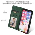 thumbnail image 2 of iPhone XS Max Leather Case, Dteck Smooth PU Leather Flip Folio Wallet Card Slots Case Cover Stand Feature & Magnetic Closure For Apple iPhone XS Max 6.5 inch, Green, 2 of 7