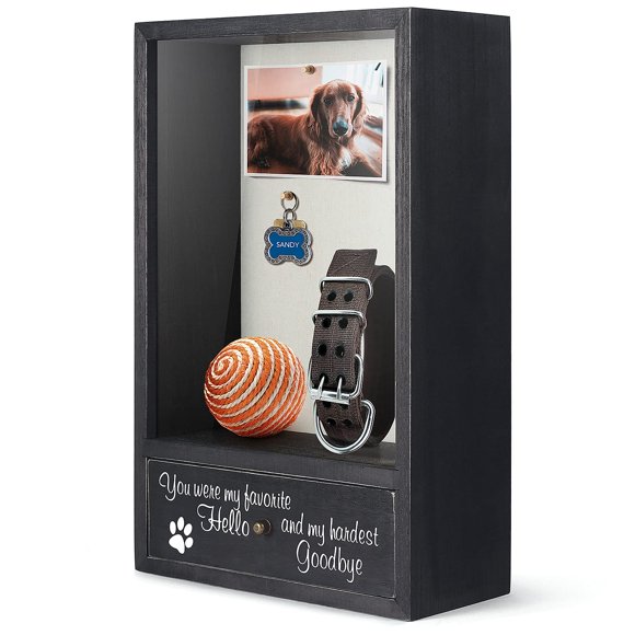 Monumento conmemorativo para perros Shadow Box TJ.MOREE con marco, 9 x 14 pulgadas